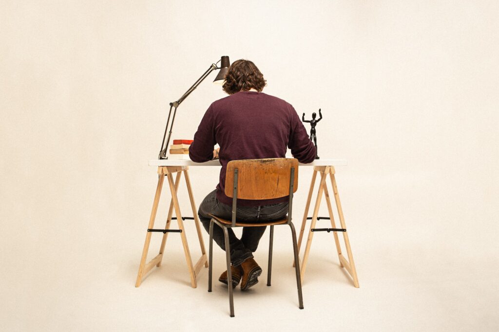 Man working at desk