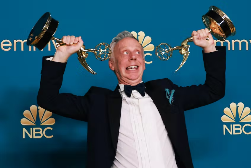 Mike white with Emmy Awards