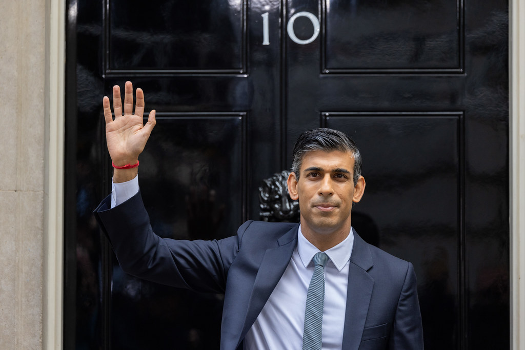 Rishi Sunak UK Prime minister at 10 Downing street