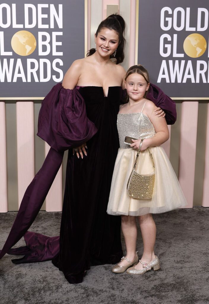 selena gomez and gracie elliot teefey attend-the-80th-golden-globes-awards